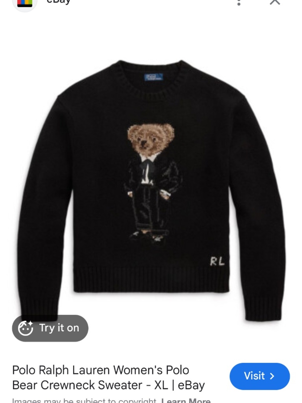 Women’s Ralph Lauren  polo bear sweater